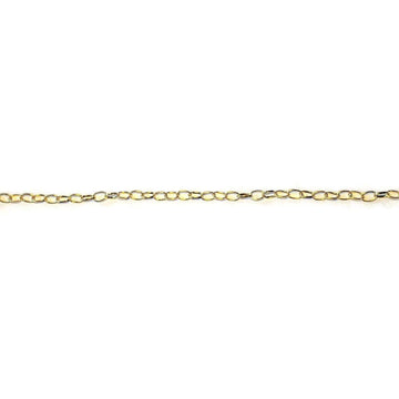 Shiny Gold-Tone Oval Link Charm Bracelet Base - D.I.Y. - BUILD YOUR CHARM BRACELET!