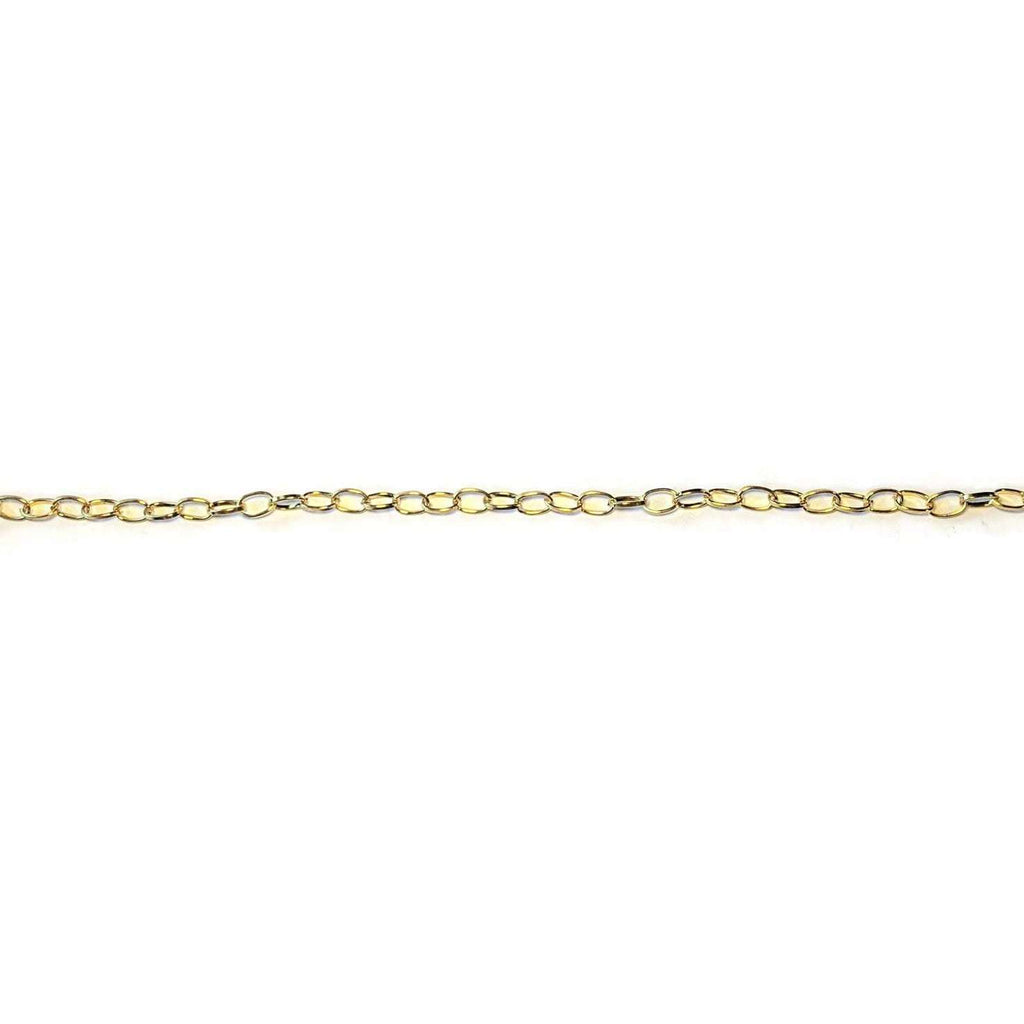 Shiny Gold Steel Oval Link Charm Bracelet Base - D.I.Y. - BUILD YOUR CHARM BRACELET!