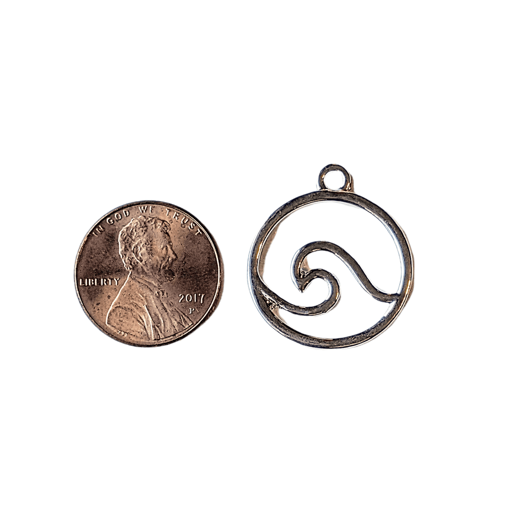 Silver Ocean Wave Pendant