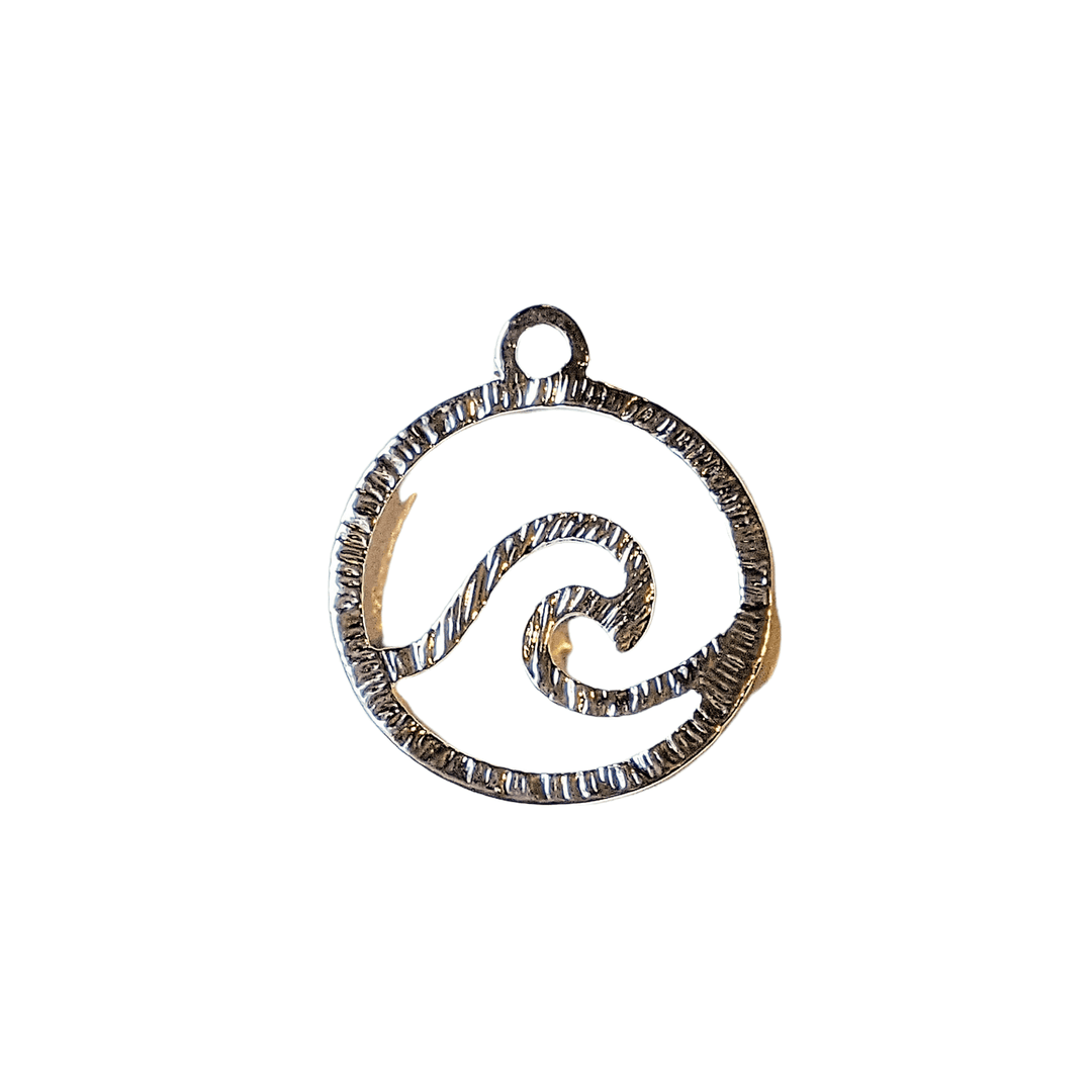 Silver Ocean Wave Pendant