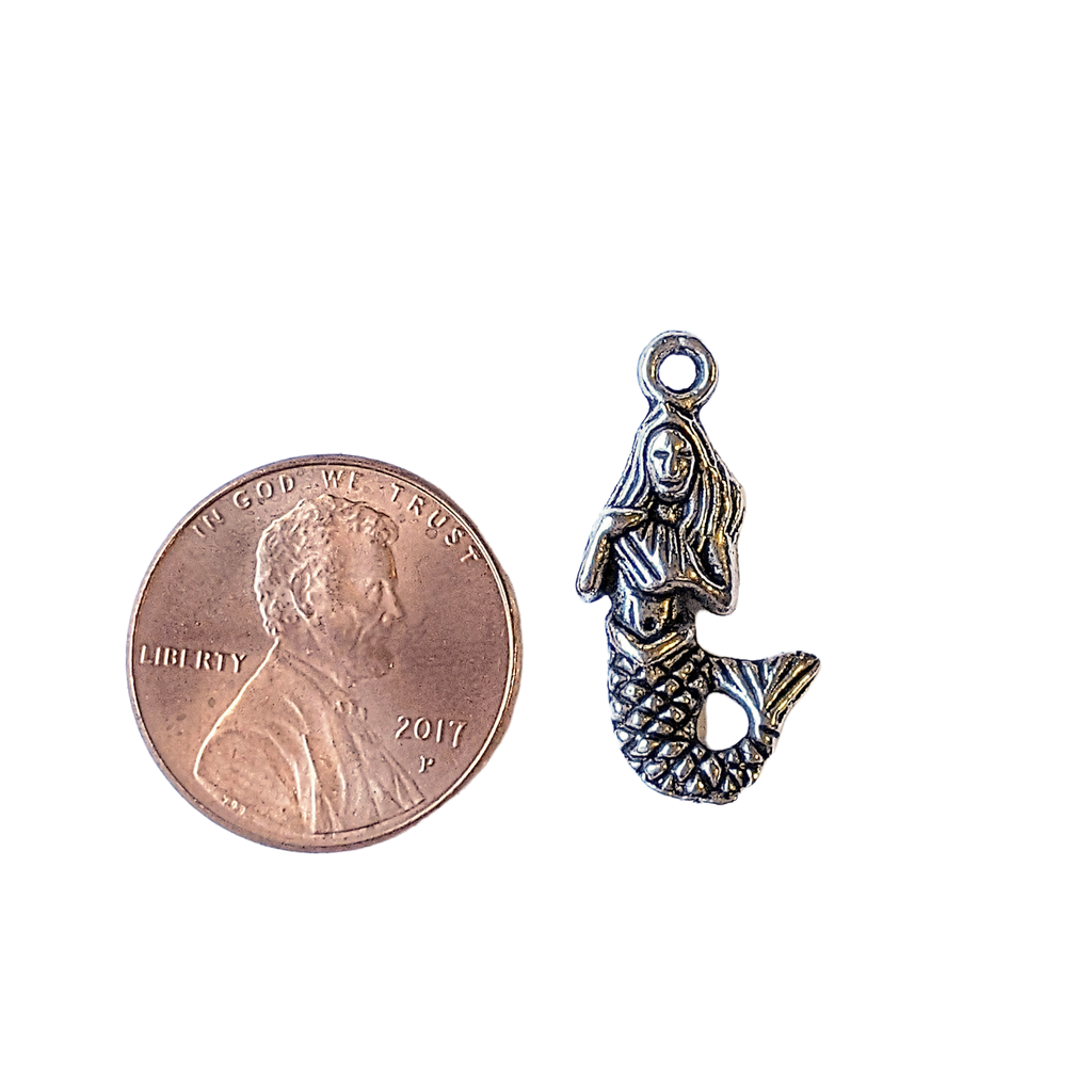 Silver Mermaid Charm Pendant
