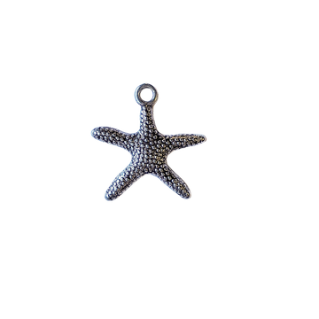 Antique Silver Starfish Charm Pendant
