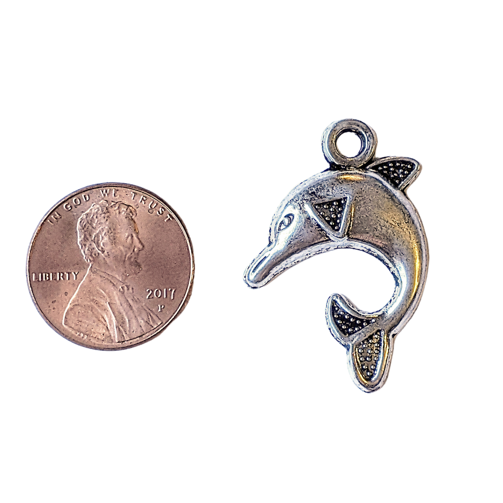 Silver Large Dolphin Pendant
