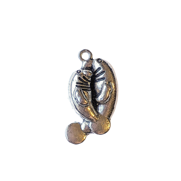 Silver Manatee & Calf Pendant