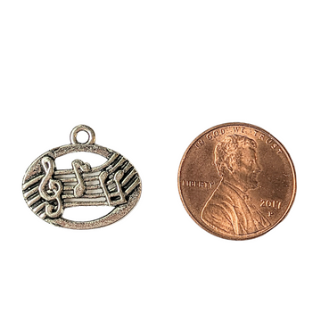 Silver Musical Note Charm