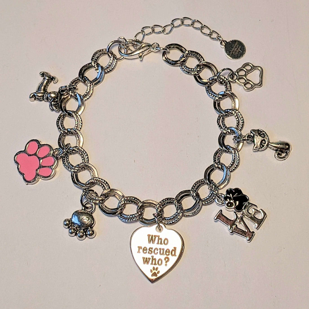 Silver Double Textured Link Charm Bracelet Base - D.I.Y. - BUILD YOUR CHARM BRACELET!