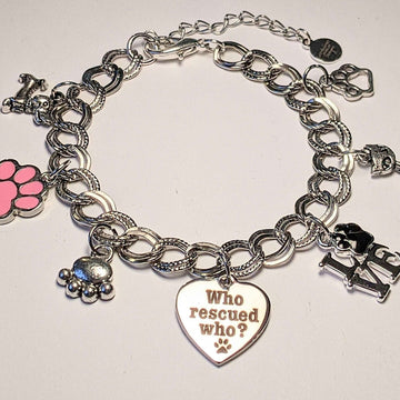 Silver Double Textured Link Charm Bracelet Base - D.I.Y. - BUILD YOUR CHARM BRACELET!