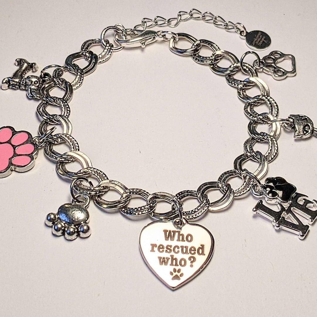 Silver Double Textured Link Charm Bracelet Base - D.I.Y. - BUILD YOUR CHARM BRACELET!