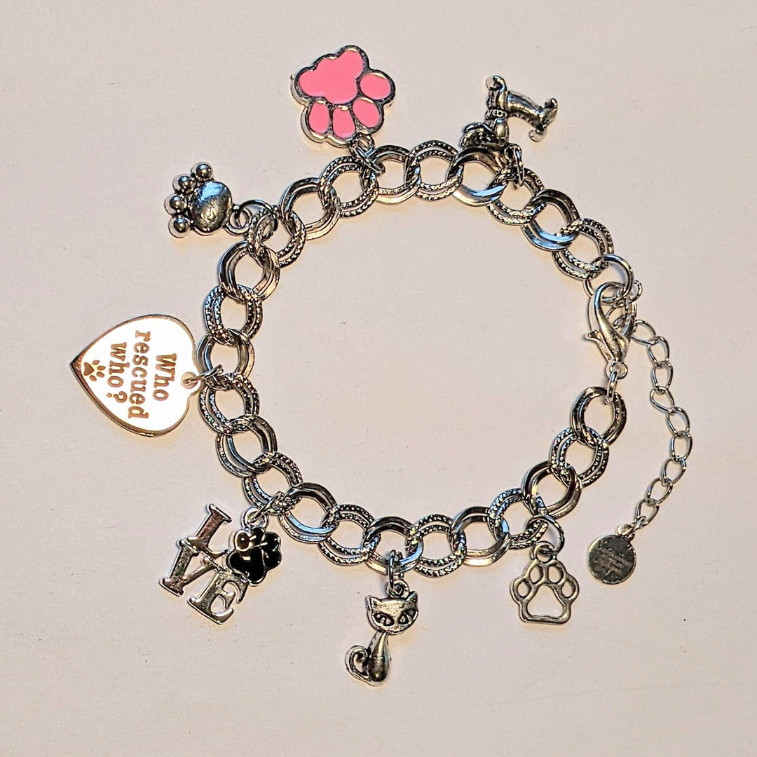 Silver Double Textured Link Charm Bracelet Base - D.I.Y. - BUILD YOUR CHARM BRACELET!