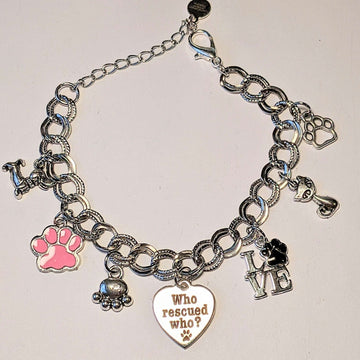 Silver Double Textured Link Charm Bracelet Base - D.I.Y. - BUILD YOUR CHARM BRACELET!