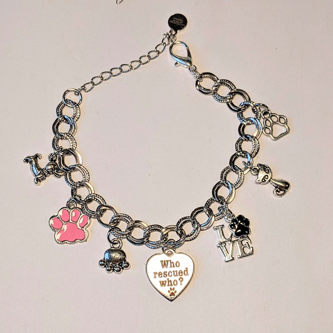 Silver Double Textured Link Charm Bracelet Base - D.I.Y. - BUILD YOUR CHARM BRACELET!