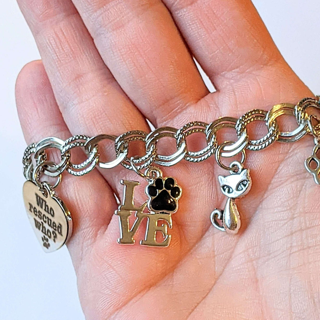 Silver Double Textured Link Charm Bracelet Base - D.I.Y. - BUILD YOUR CHARM BRACELET!