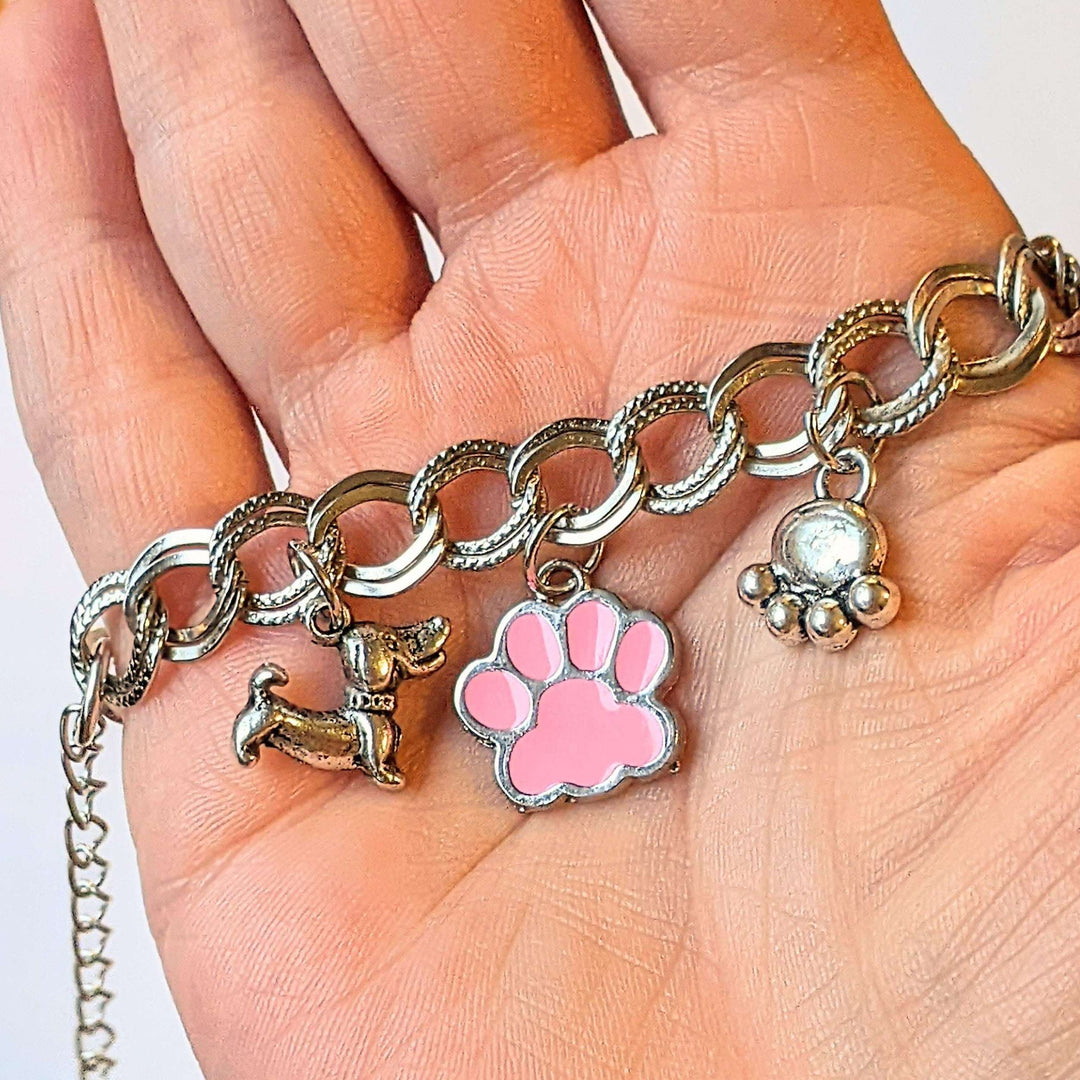 Silver Double Textured Link Charm Bracelet Base - D.I.Y. - BUILD YOUR CHARM BRACELET!