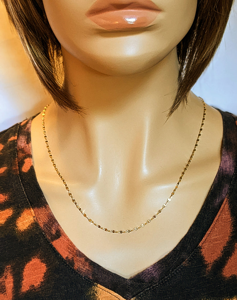 Strawberry Quartz Gemstone Bottle Necklace, 20 or 24 inch, Silver/Gold