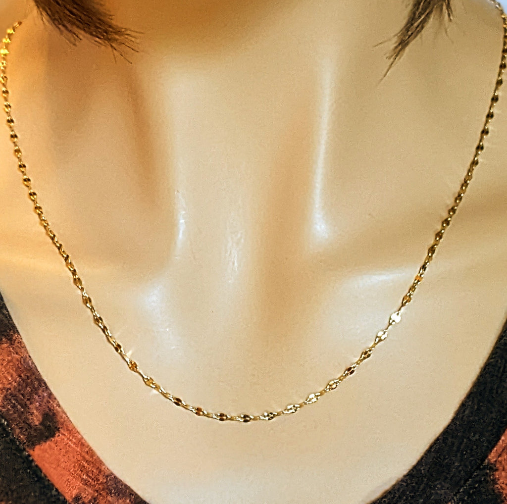 Flourite Gemstone Bottle Necklace, 20 or 24 inch, Silver/Gold