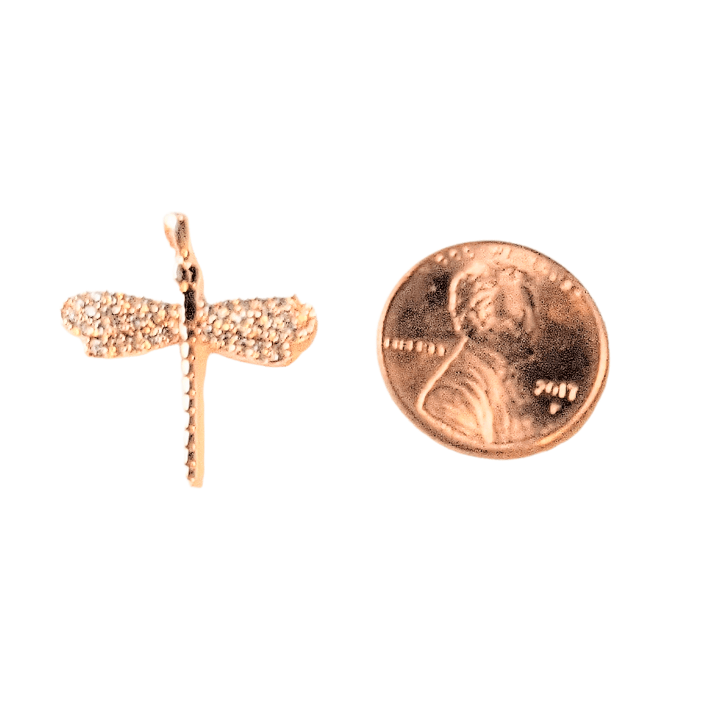 Rose Gold Dragonfly Pendant