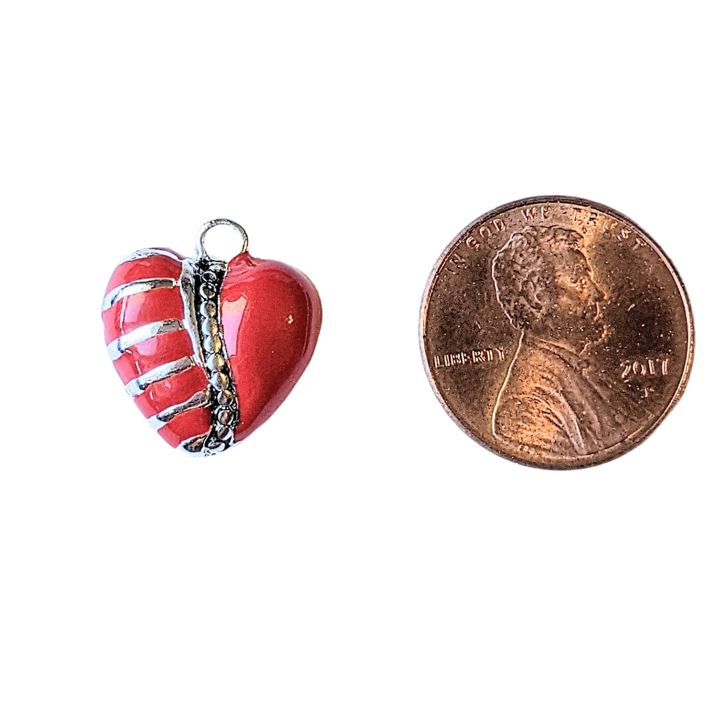 Puffy Red Heart Charm
