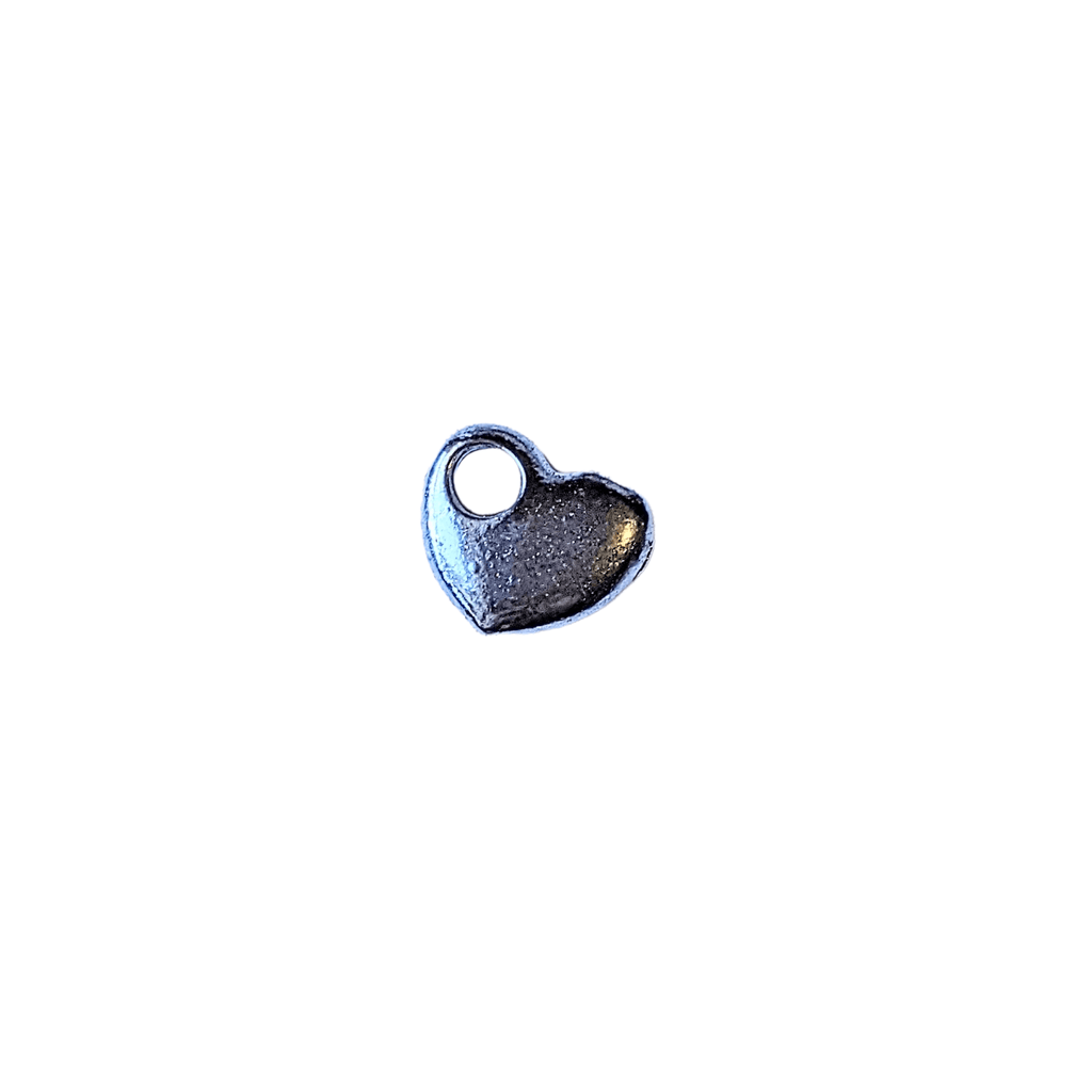 Silver Flat Heart Charm