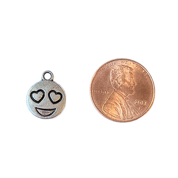Silver Smiley Charm