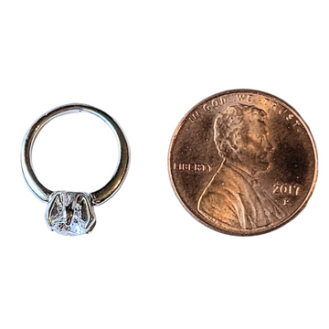 Silver CZ Mini Solitaire Ring Charm