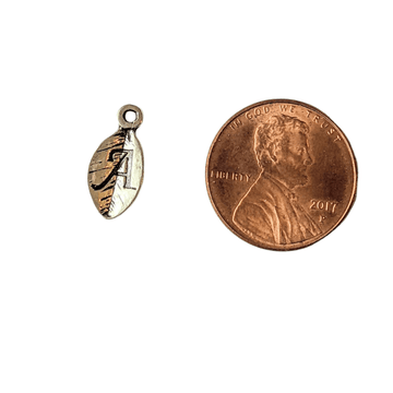 Silver Leaf Initial Charm - Letter A
