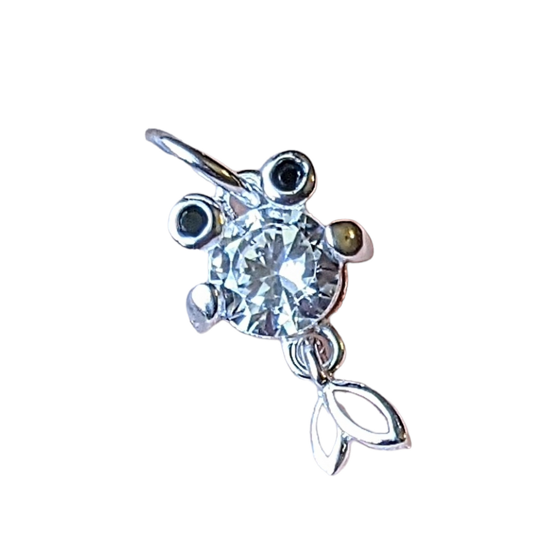 Silver CZ Koi Fish Charm