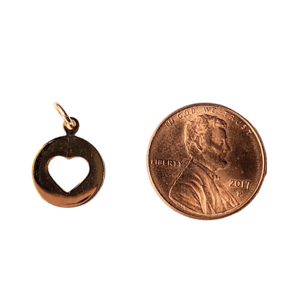 Gold Heart Cut Out Charm