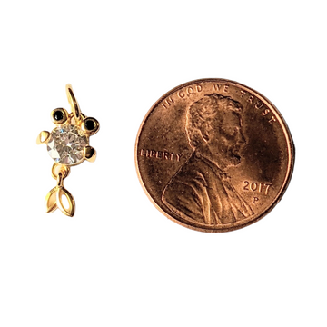 CZ Gold Koi Fish Charm