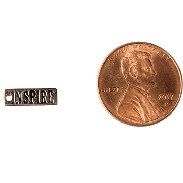 Silver Inspire Tag Charm