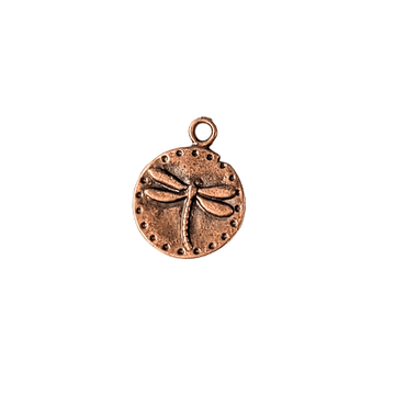 Antique Copper Dragonfly Charm V