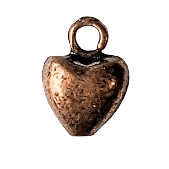 Antique Copper Tiny Heart Charm