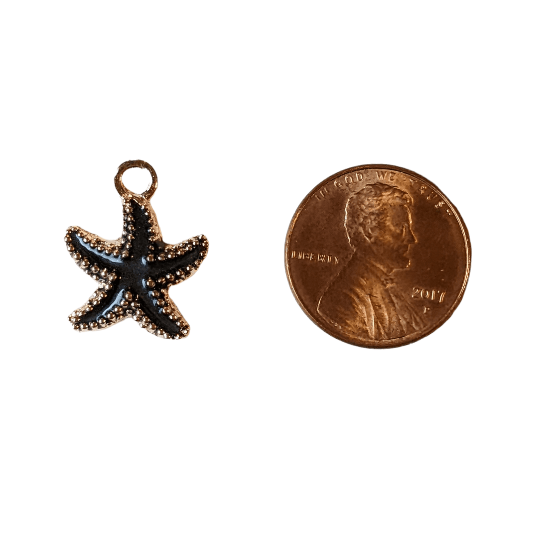 Black Starfish Charm