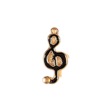 Black Treble Clef Charm