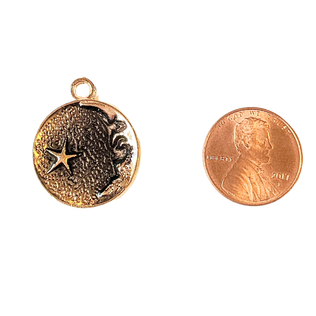 Black Enamel Crescent Moon Charm II