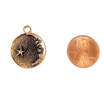 Black Enamel Crescent Moon Charm II