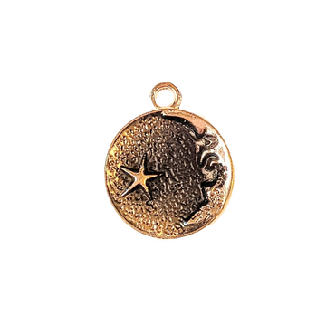 Black Enamel Crescent Moon Charm II