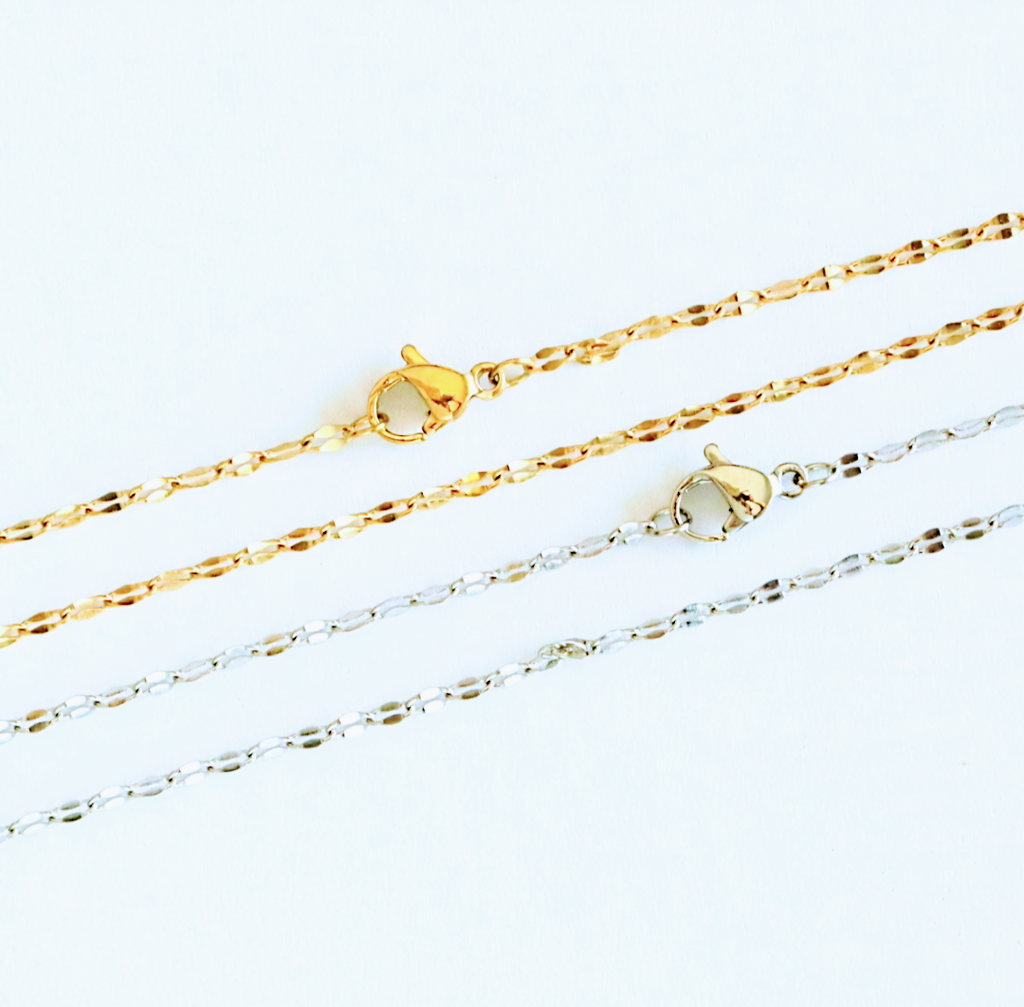 Opal Gemstone Libra Bottle Necklace, 20 or 24 inch, Silver/Gold