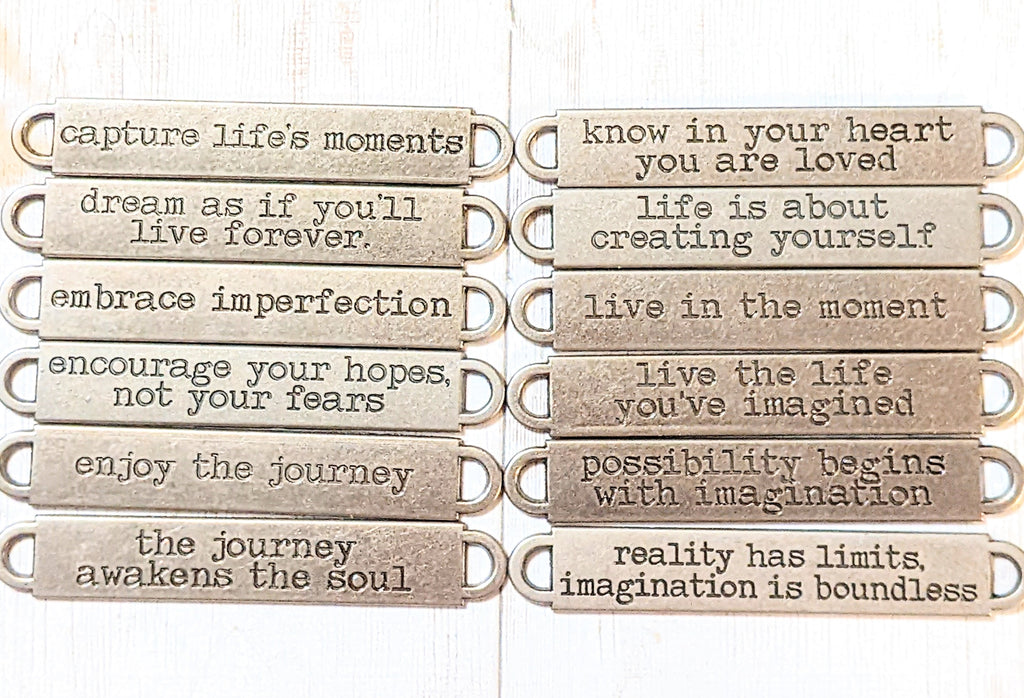 Embrace Imperfection Inspirational Quote Twisted Rope Bolo Bracelet