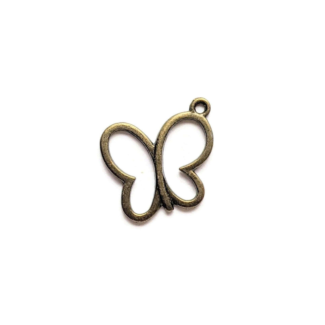 Antique Bronze Butterfly Cut-Out Charm