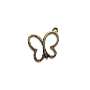 Antique Bronze Butterfly Cut-Out Charm