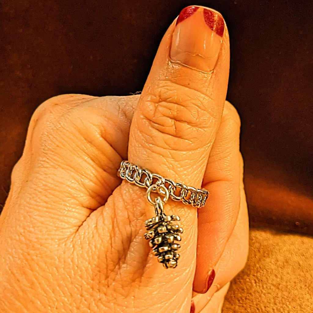 Christmas Chainlink Charm Ring
