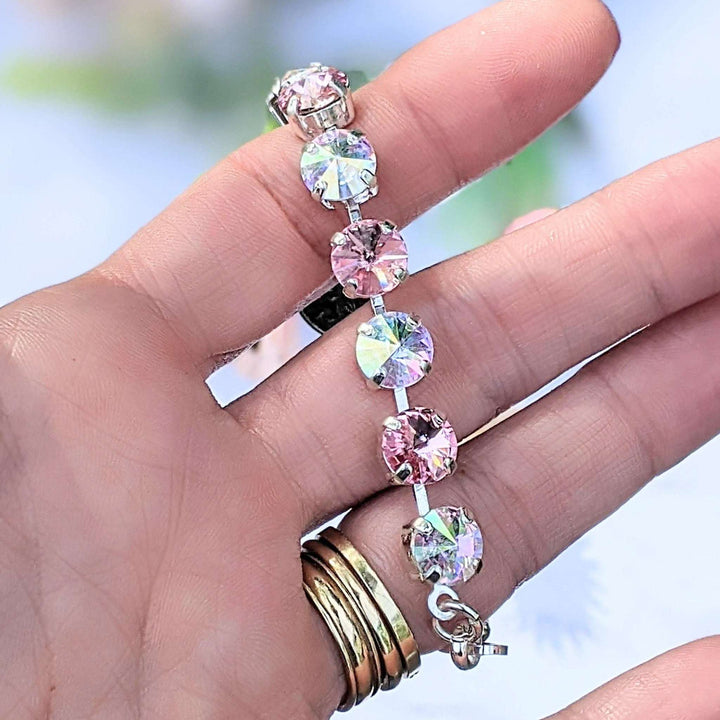 Faceted Crystal Cross Bracelet