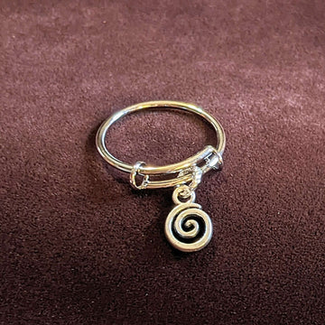Fancy Swirl Expandable Charm Ring
