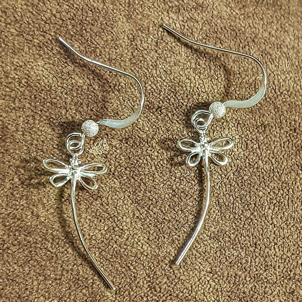 Flight of the Dragonfly Gold dangle earrings