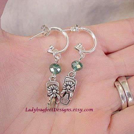 FLIP FLOP Hoop Earrings, Hoop Drop