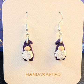 Gnome Clay hook earrings - Silver