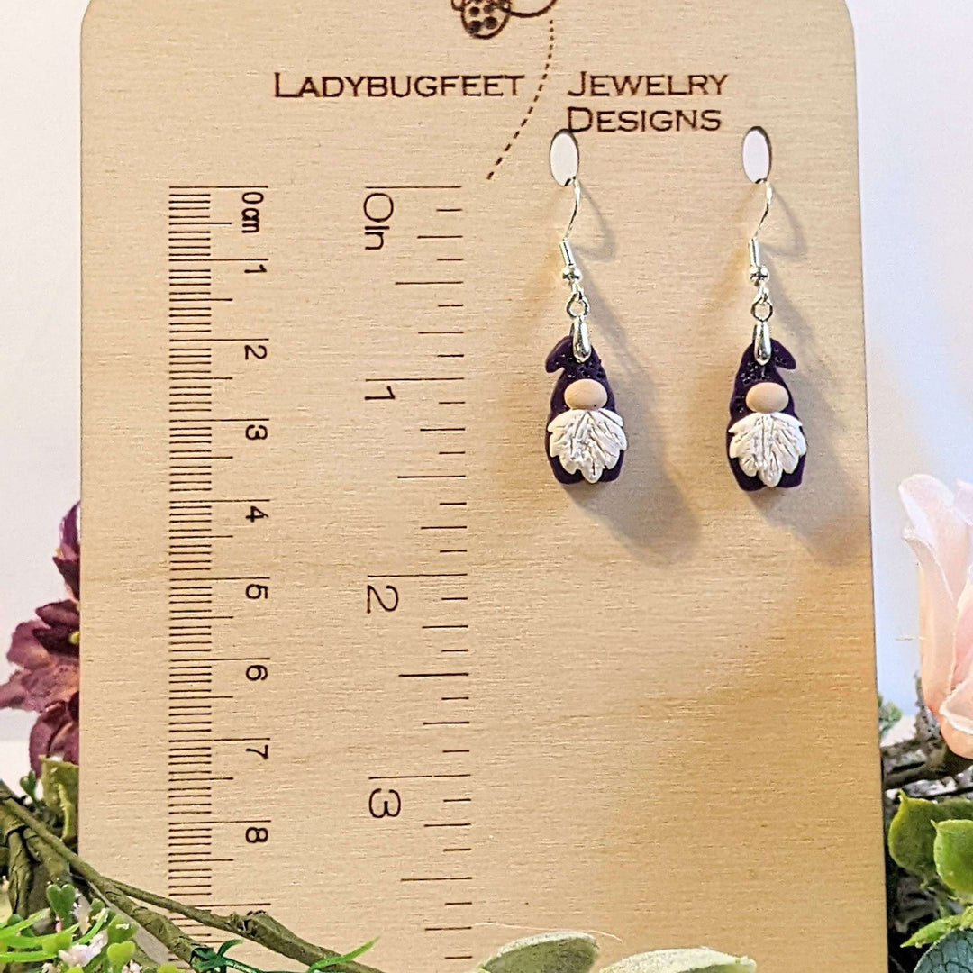 Gnome Clay hook earrings - Silver