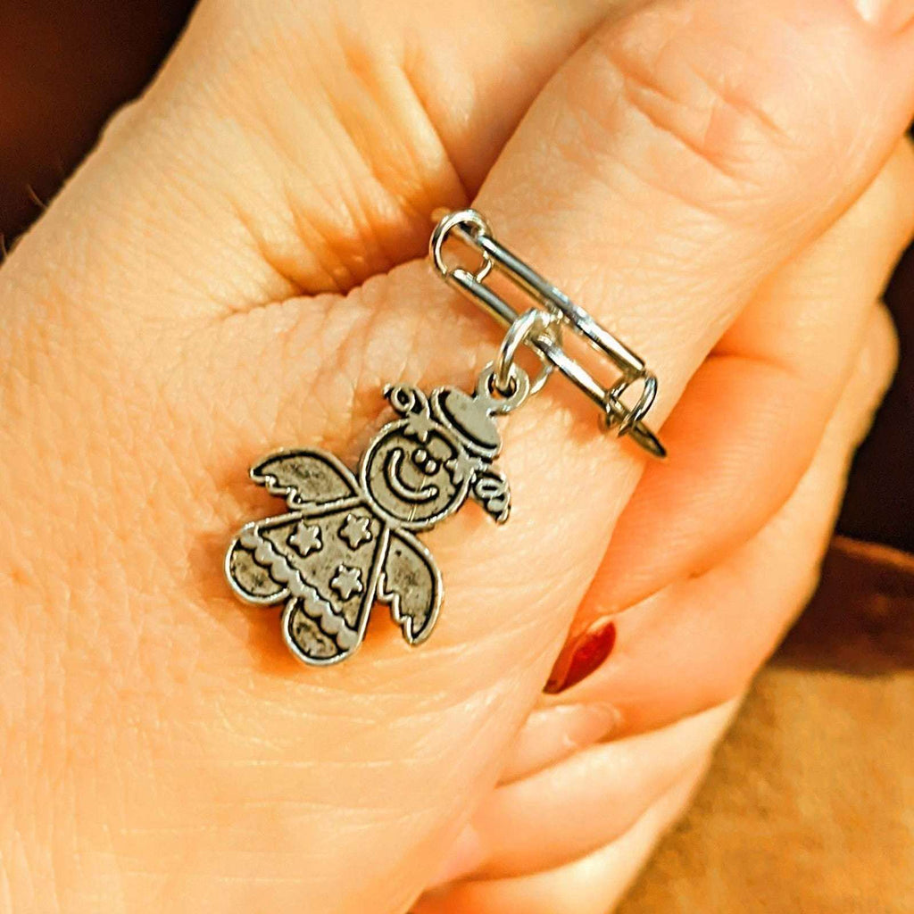 Holiday Angel Expandable Charm Ring