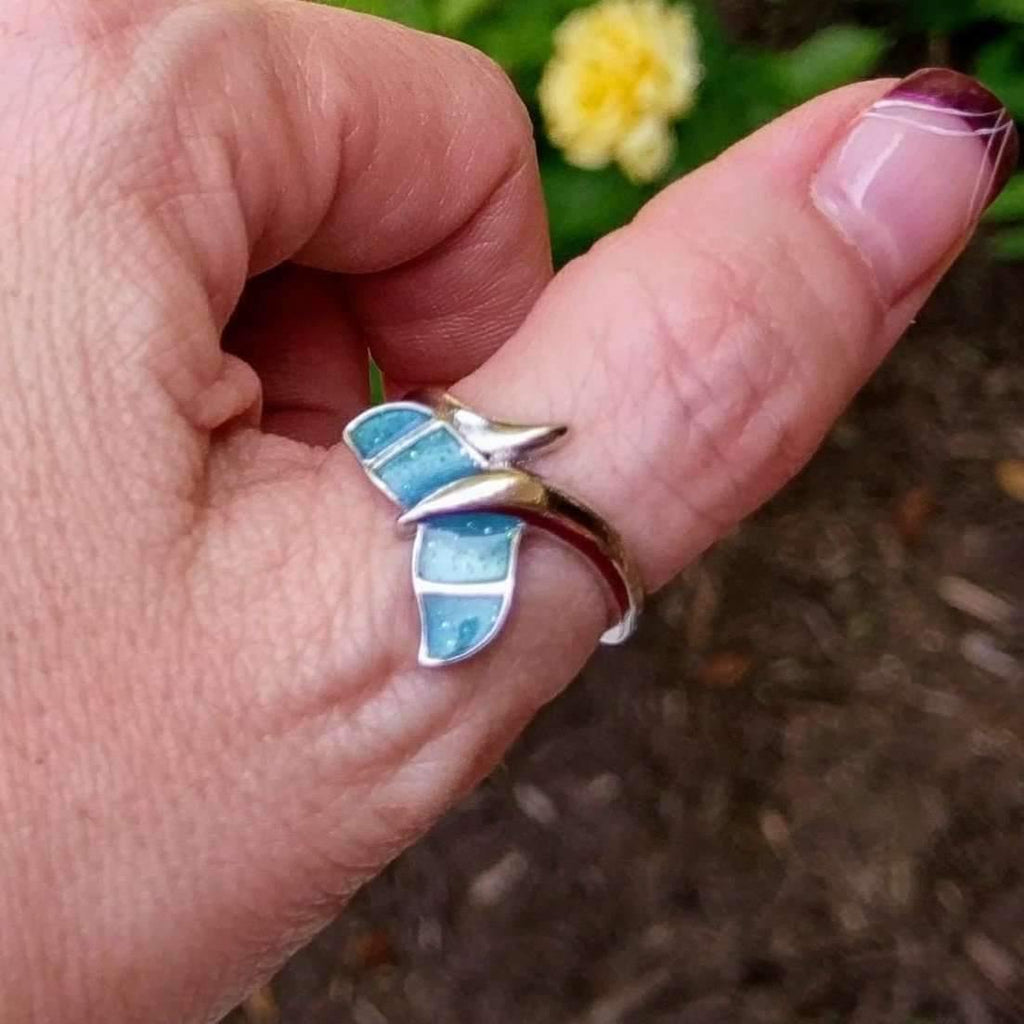 Whale Tail Ring, Mermaid Tail Ring, Dolphin Tail Ring