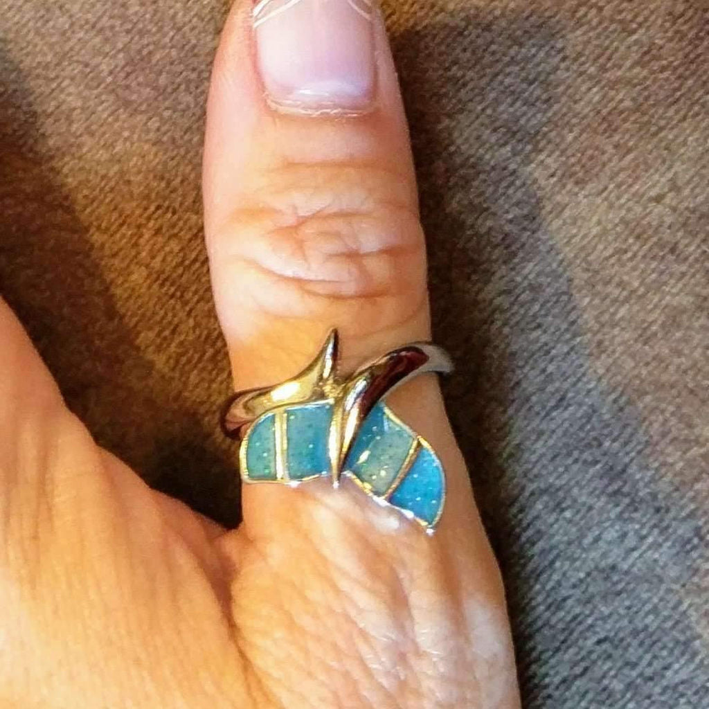 Whale Tail Ring, Mermaid Tail Ring, Dolphin Tail Ring